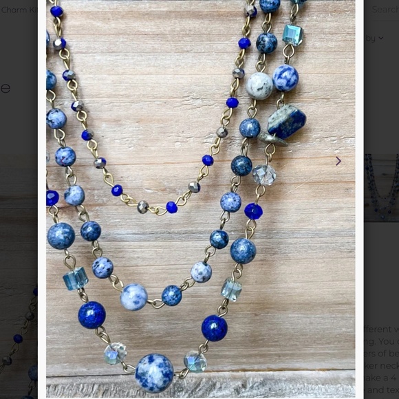 Bohemian “ Gena “ Magnetic Adjustable Beaded Necklace R1A - Picture 5 of 5